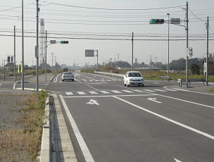 龍ケ崎市宮渕町から八代町方面を望む