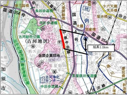 平成26年度道路里親活動箇所図