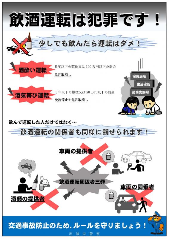 飲酒運転は犯罪です