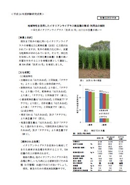 試験研究主要成果