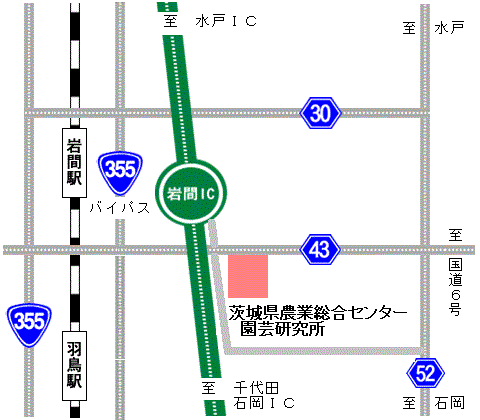 イラスト：農業総合センター周辺の地図