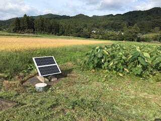 ソーラー電池による用排水調整設備