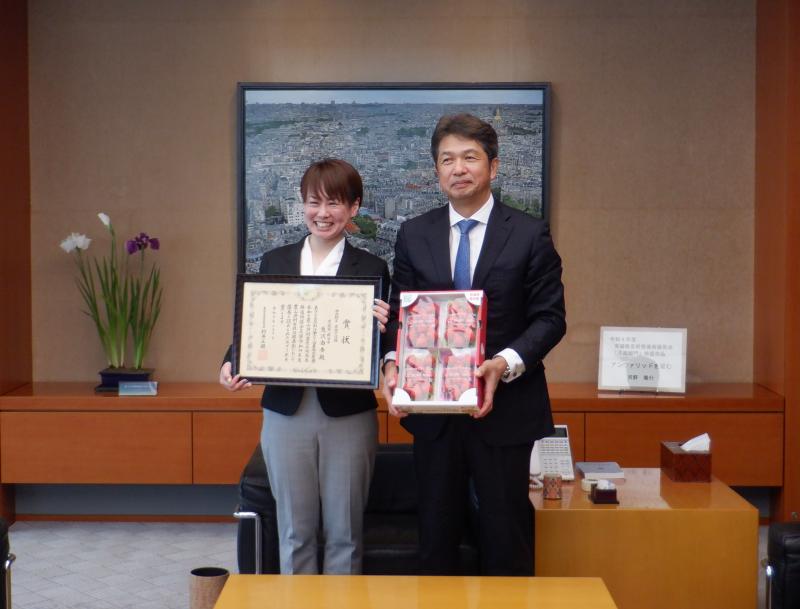 鬼沢由香さんと大井川知事