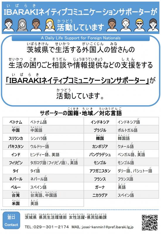 IBARAKIネイティブコミュニケーションサポーターチラシ