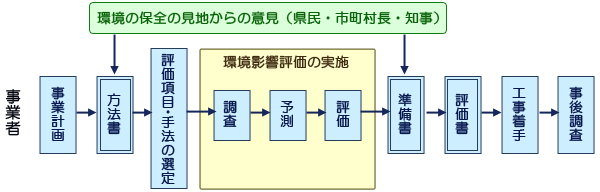 環境アセスメント手続のフロー